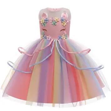 Lili Marleen Unicorn kjole: Miss Cadance - Lyserød regnbue