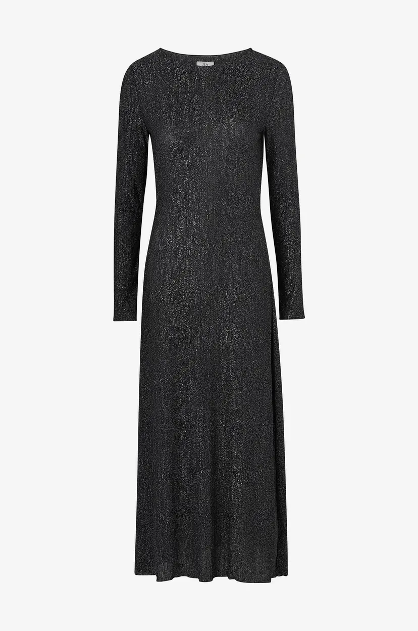 JDY Maxikjole jdyAmalfi L/S Pleat Dress Jrs Exp - Svart