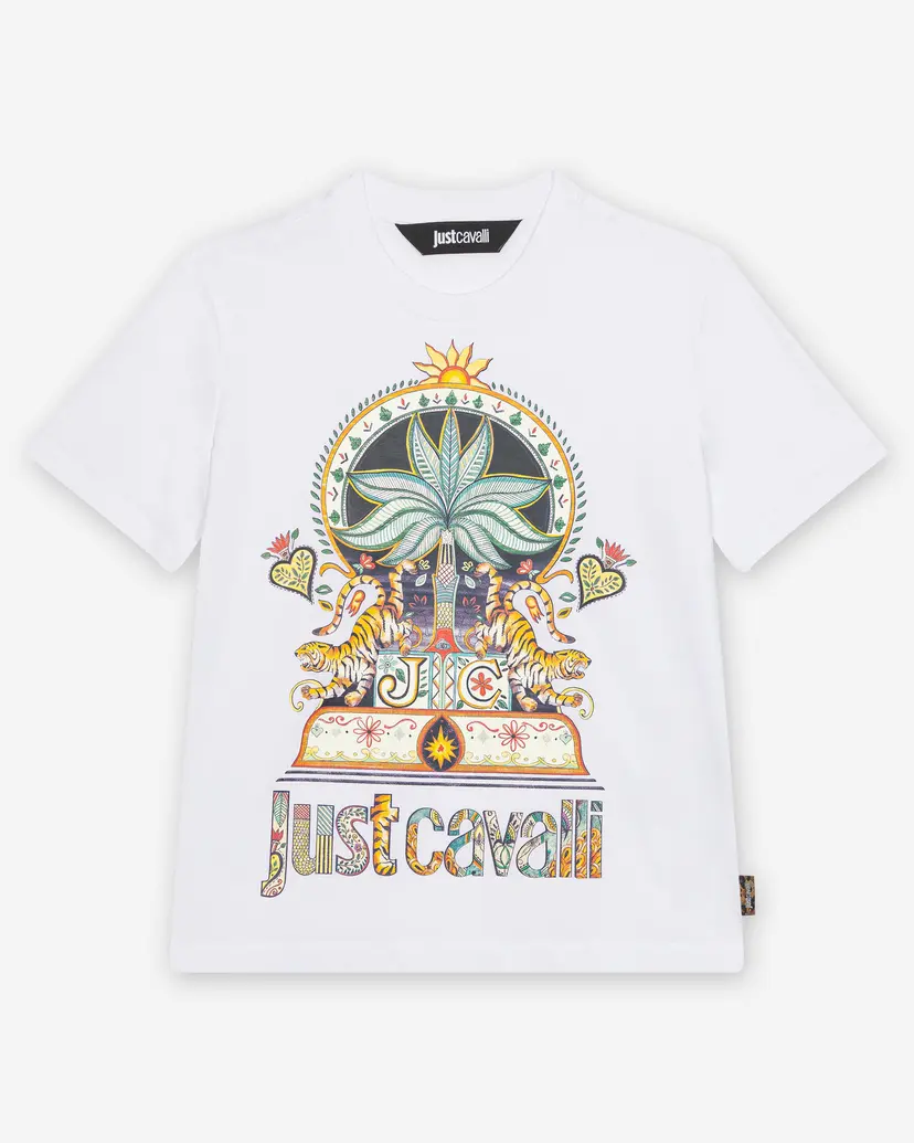 Just Cavalli Just Cavalli Tropical White T-shirt