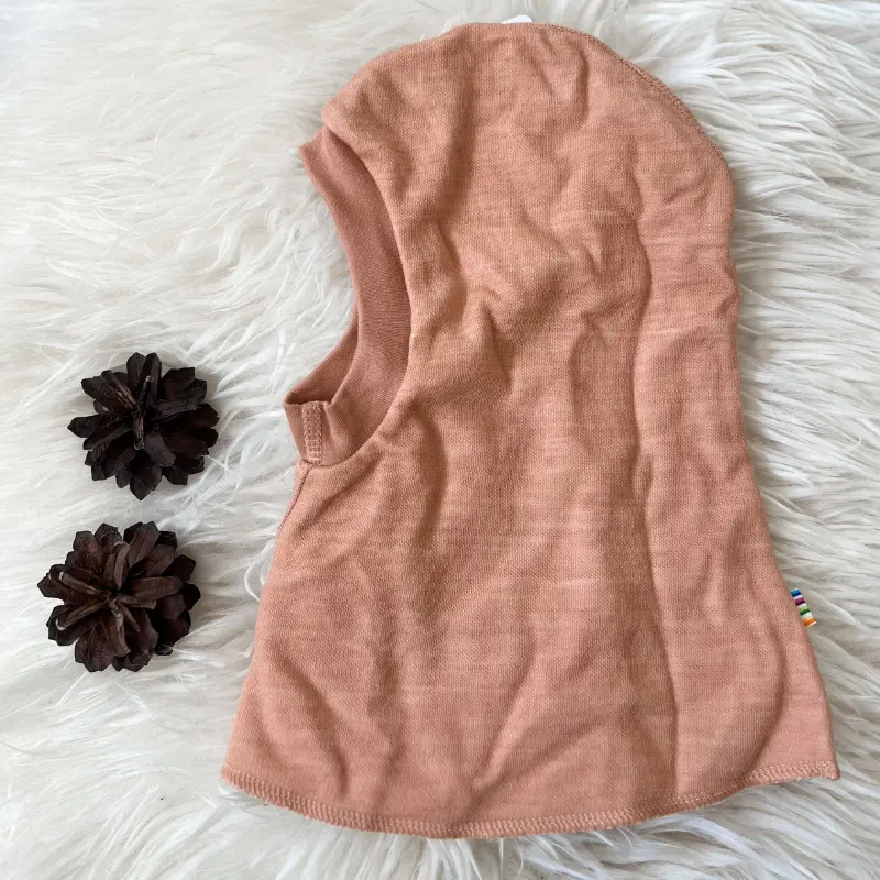 Joha Balaclava i dobbelt lag ull/bambus "Farm" Peach