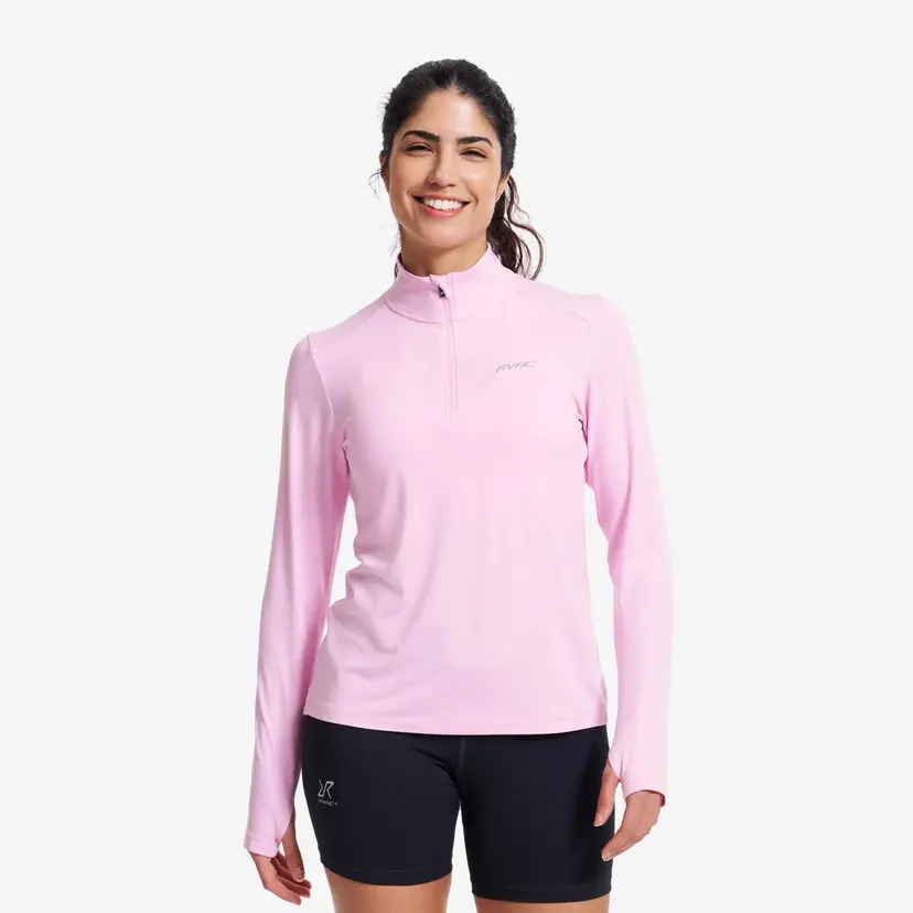 RevolutionRace Impulse Half-zip Top Dame Pink Melange
