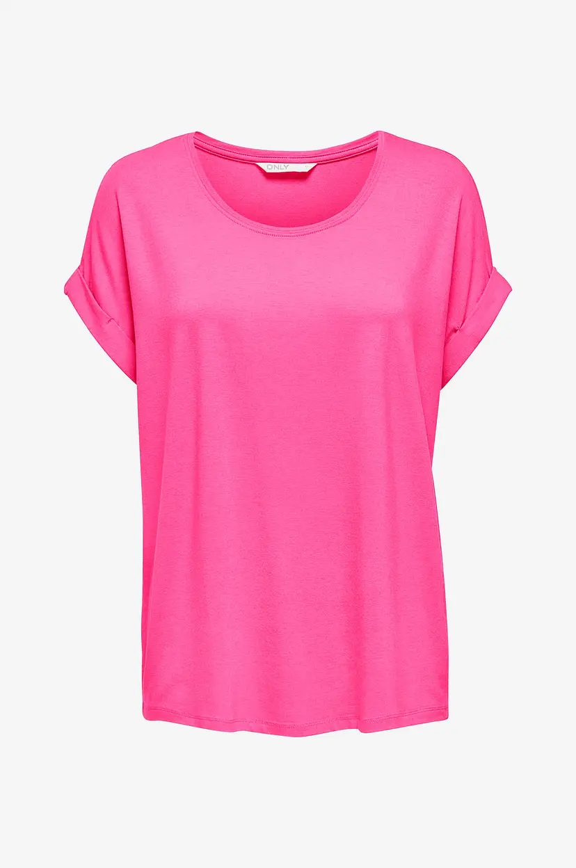 ONLY Topp onlMoster S/S O-neck Top - Rosa