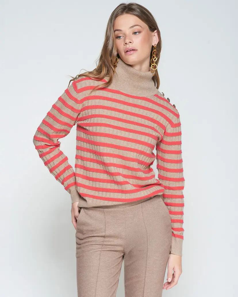 VilaGallo VilaGallo 32768 Beige Turtleneck sweater