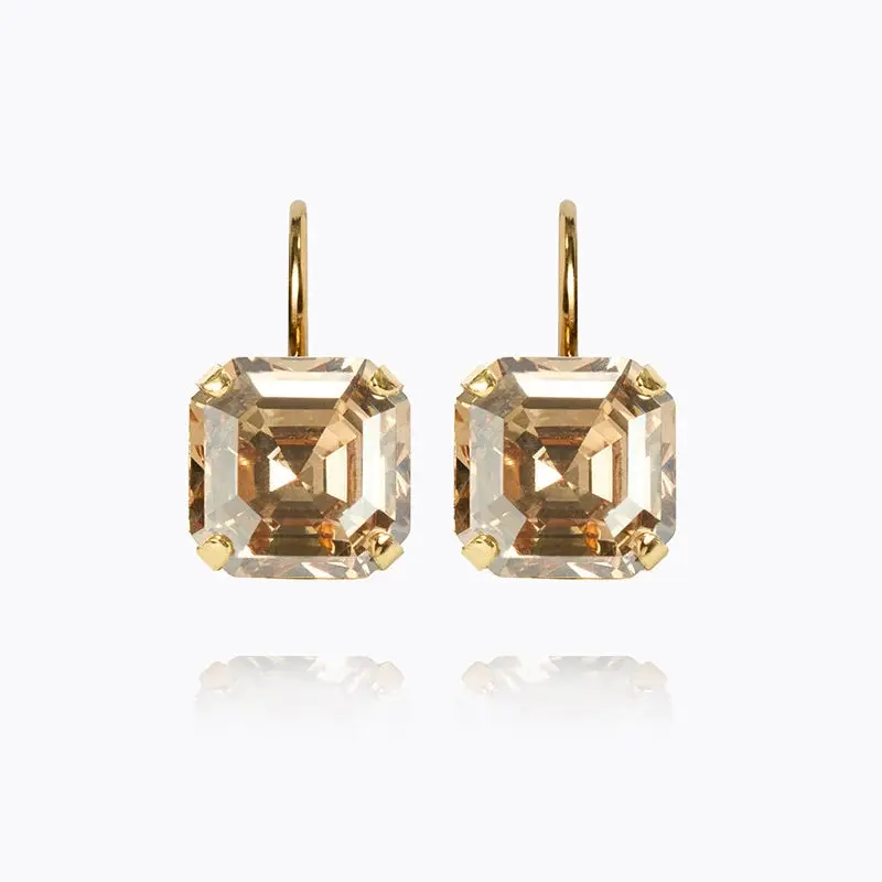 Caroline Svedbom Eve Clasp Earrings Gold Golden Shadow