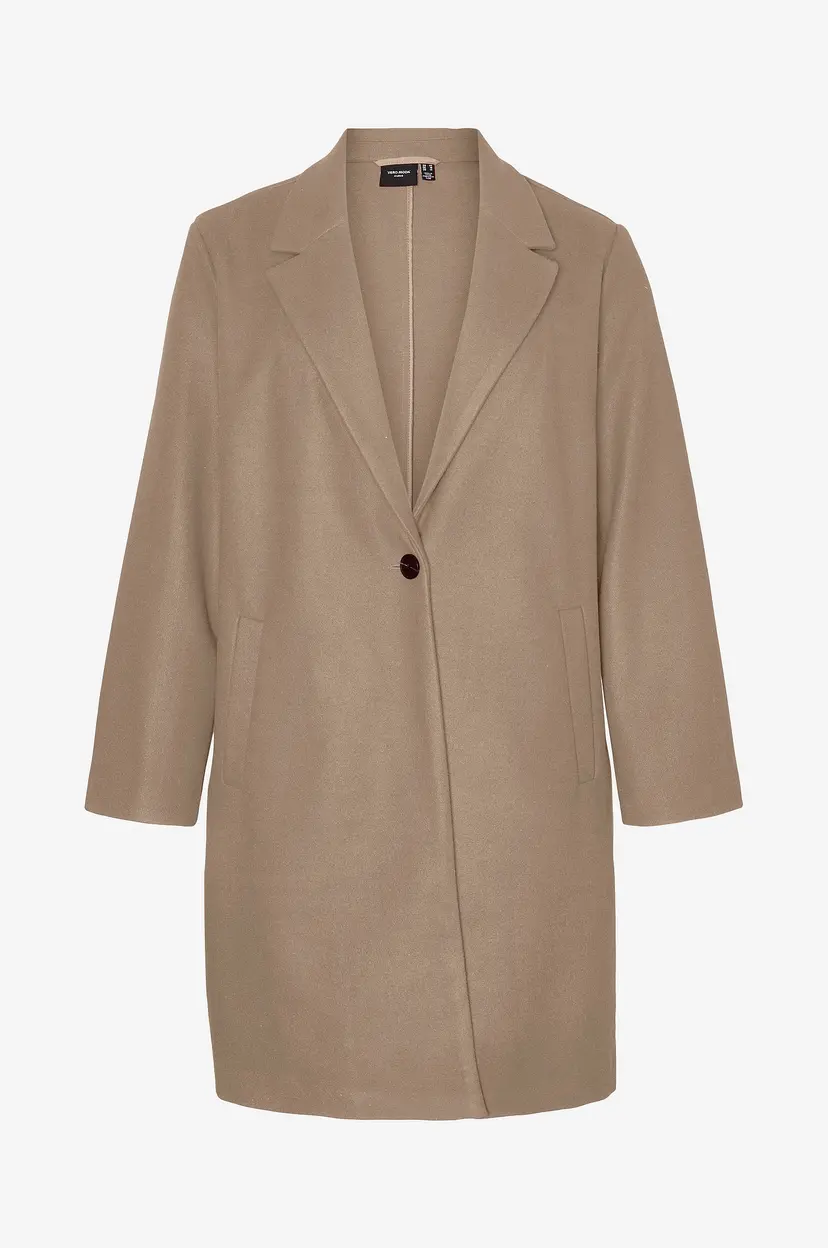Vero Moda Curve Kåpe vmcVincemari Coat GA Cur - Brun