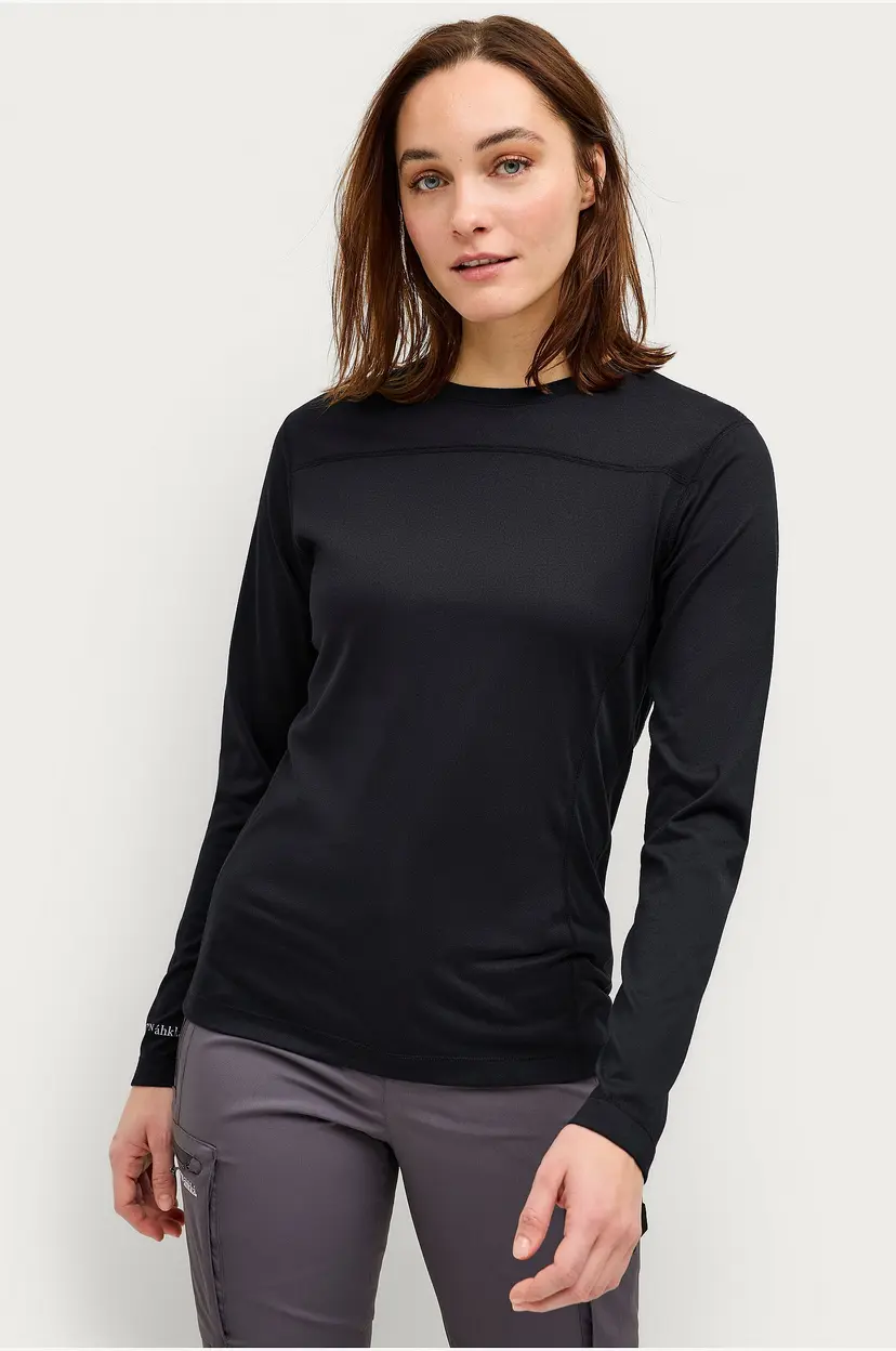 Áhkká Trekkingtopp Trekking LS Tee - Svart