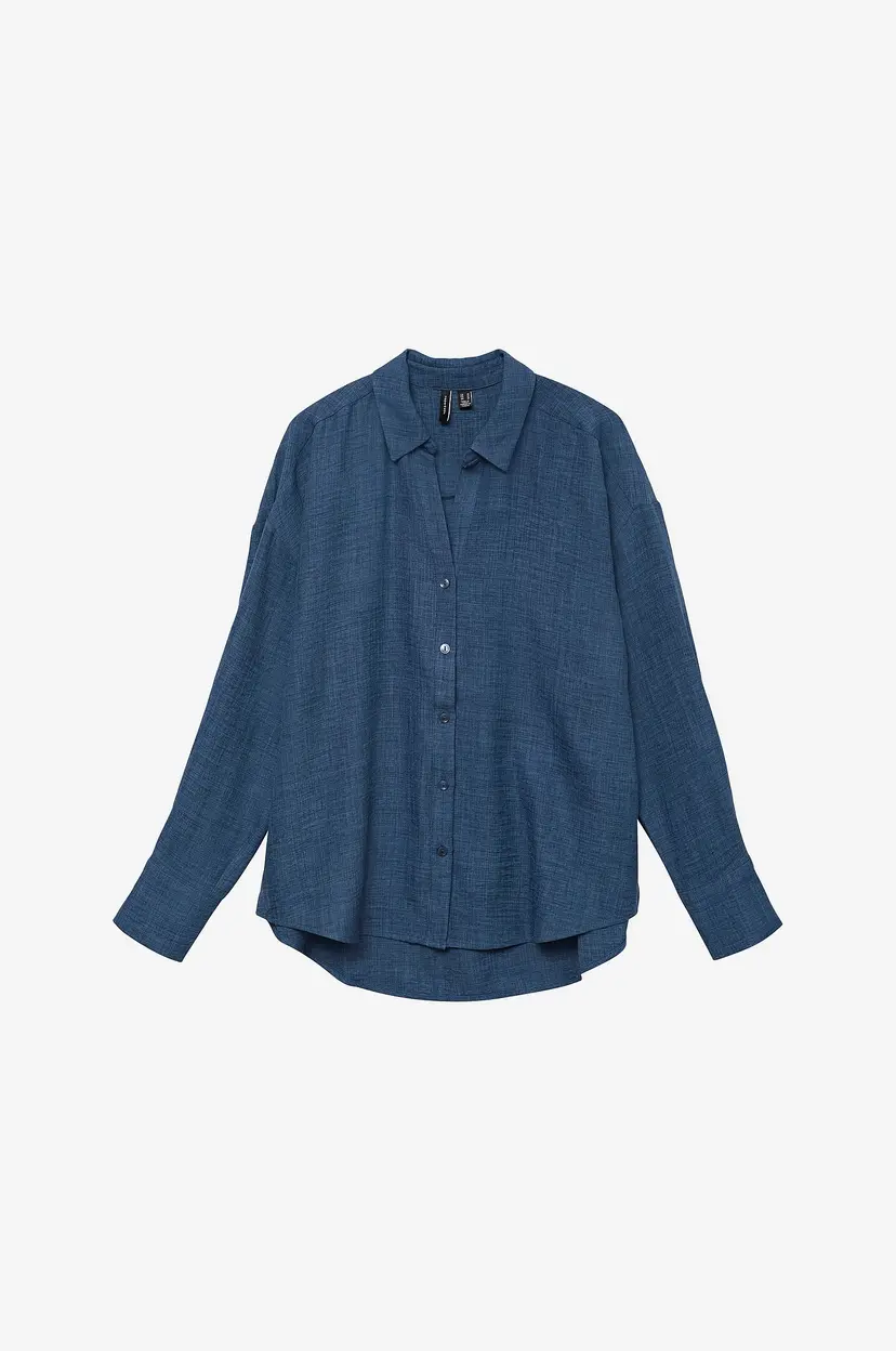 Vero Moda Skjorte vmMelaney Queeny LS Shirt - Blå