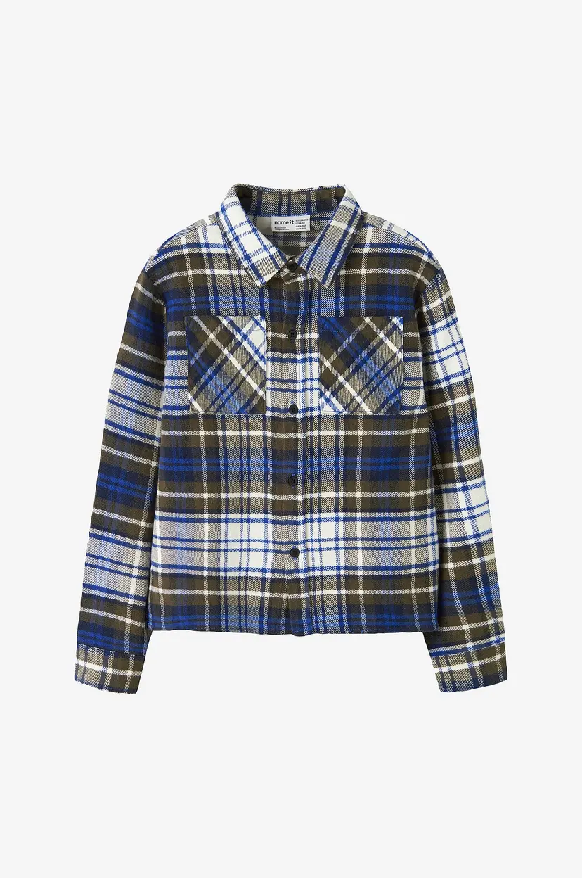 NAME IT Overtreksskjorte Nkmnetul Ls Overshirt - Grønn