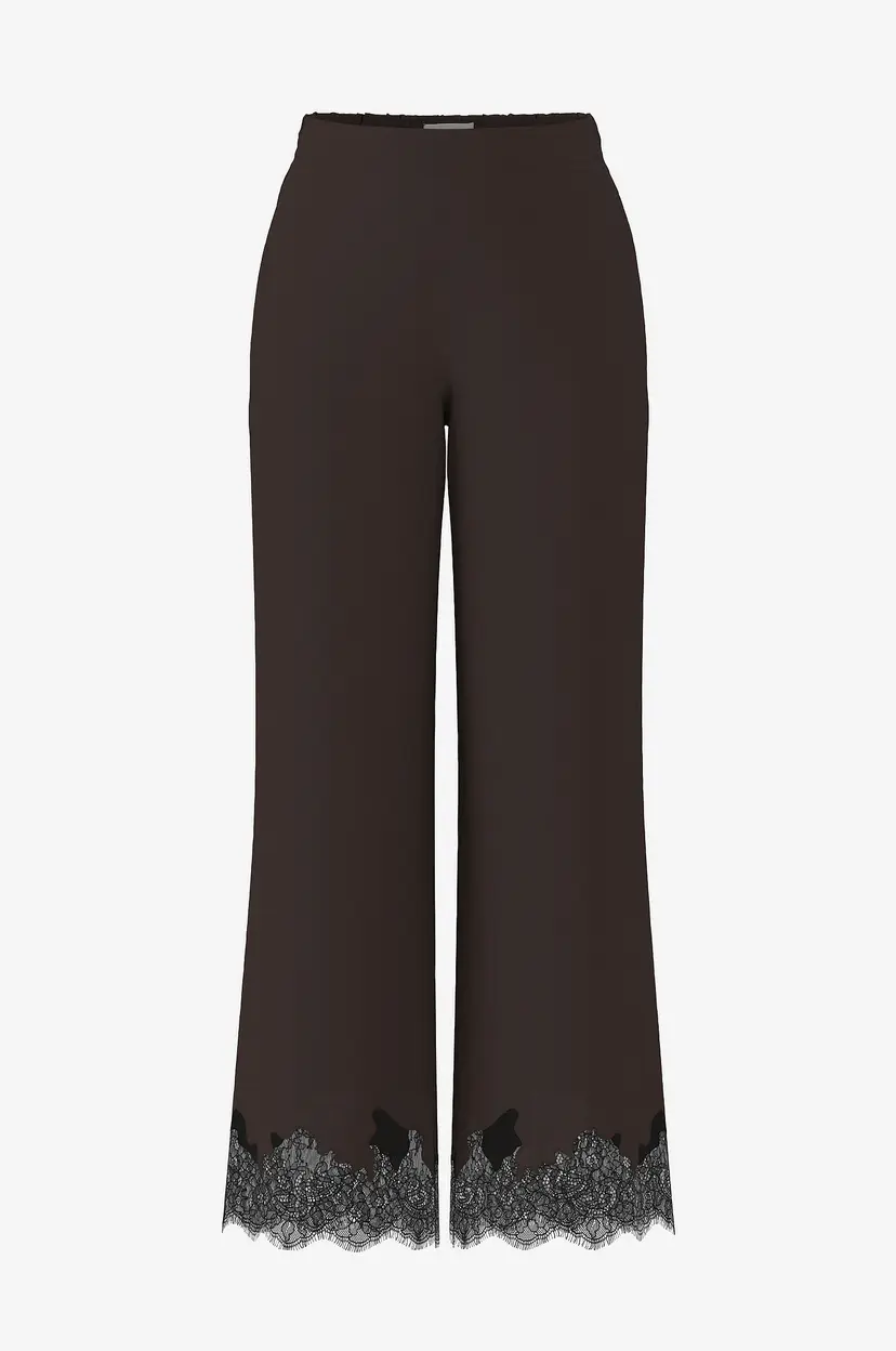 Object Collectors Item Bukser objDalme MW Lace Pants E AW Fair - Brun