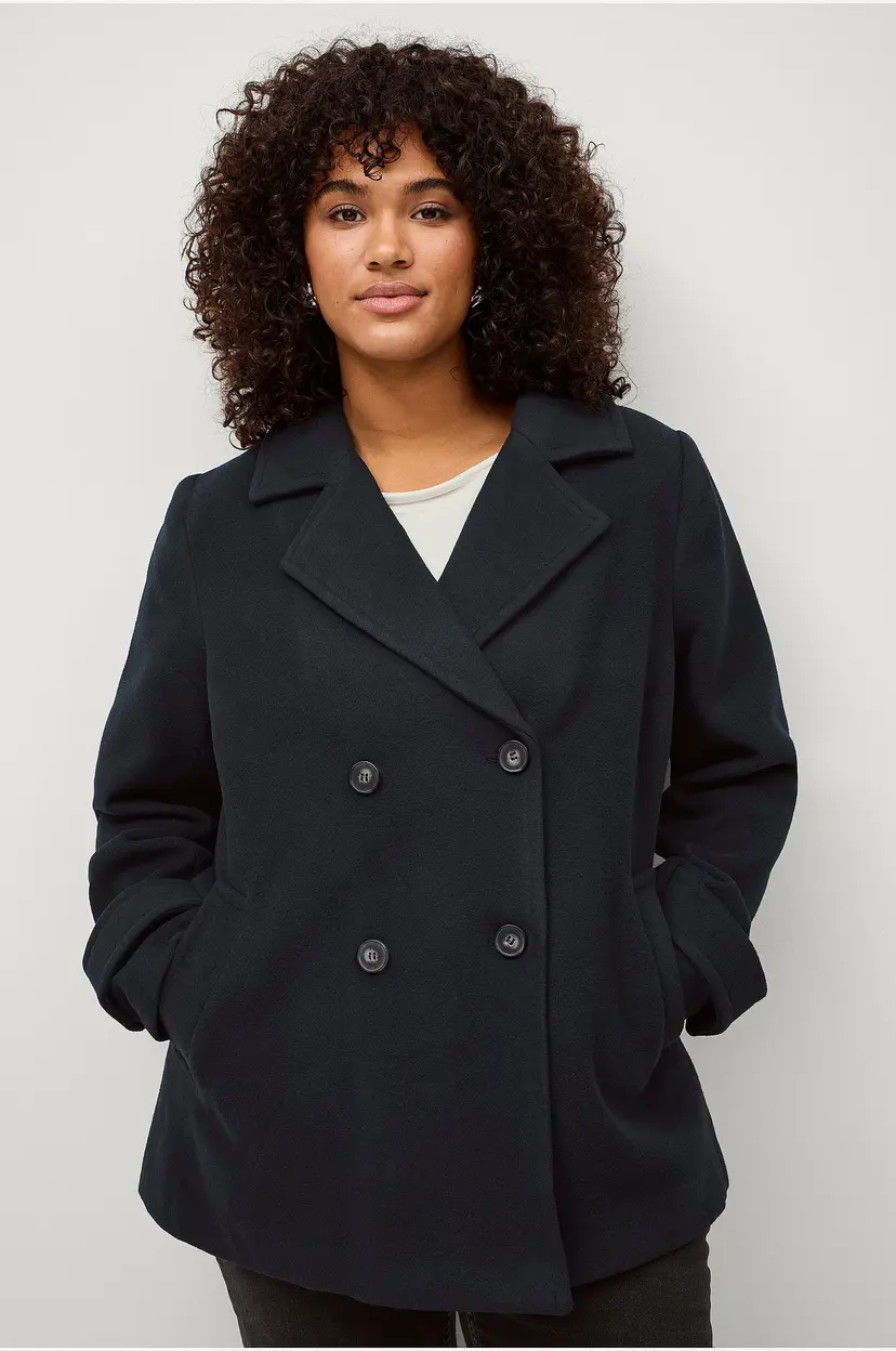 Zizzi Kåpe mCecilia L/S Jacket - Blå
