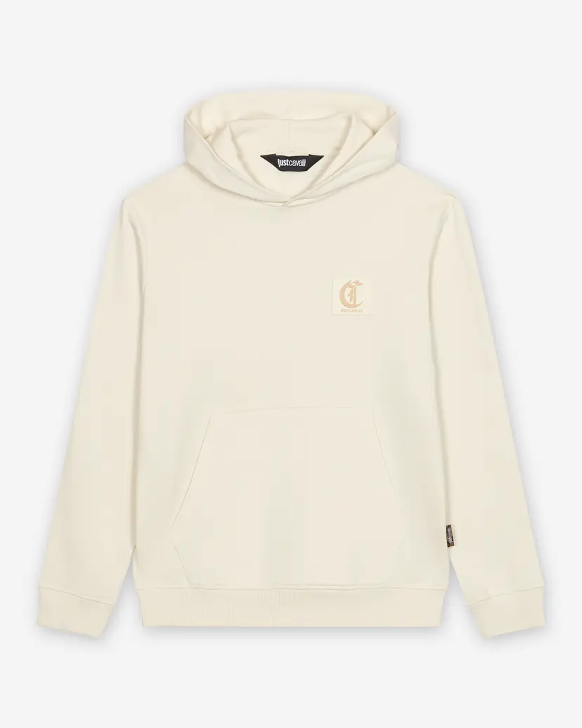 Just Cavalli Just Cavalli R Pocket JC Patch Beige Hoodie