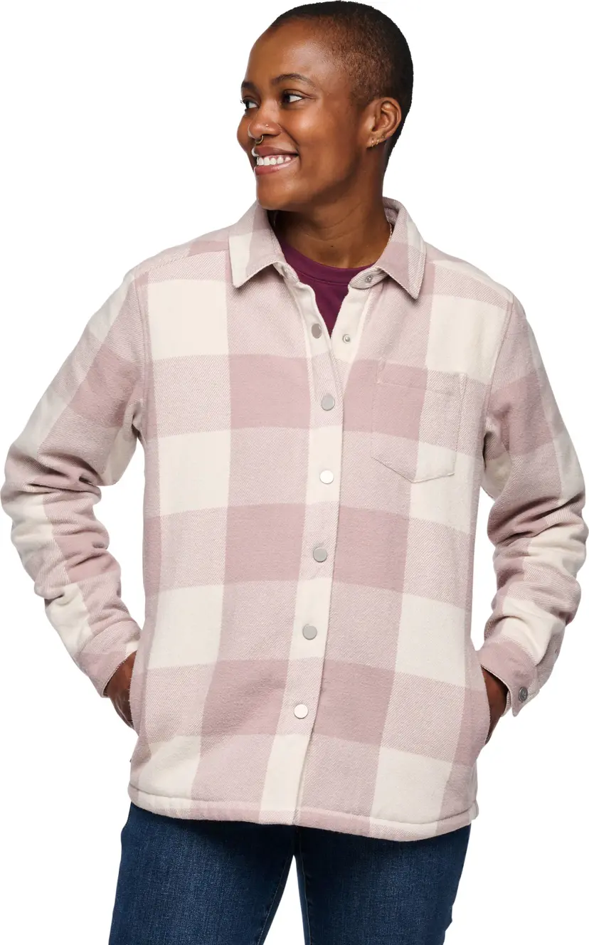 Black Diamond Black Diamond Women's Project Lined Flannel Shirt Pale Mauve-Off White Plaid