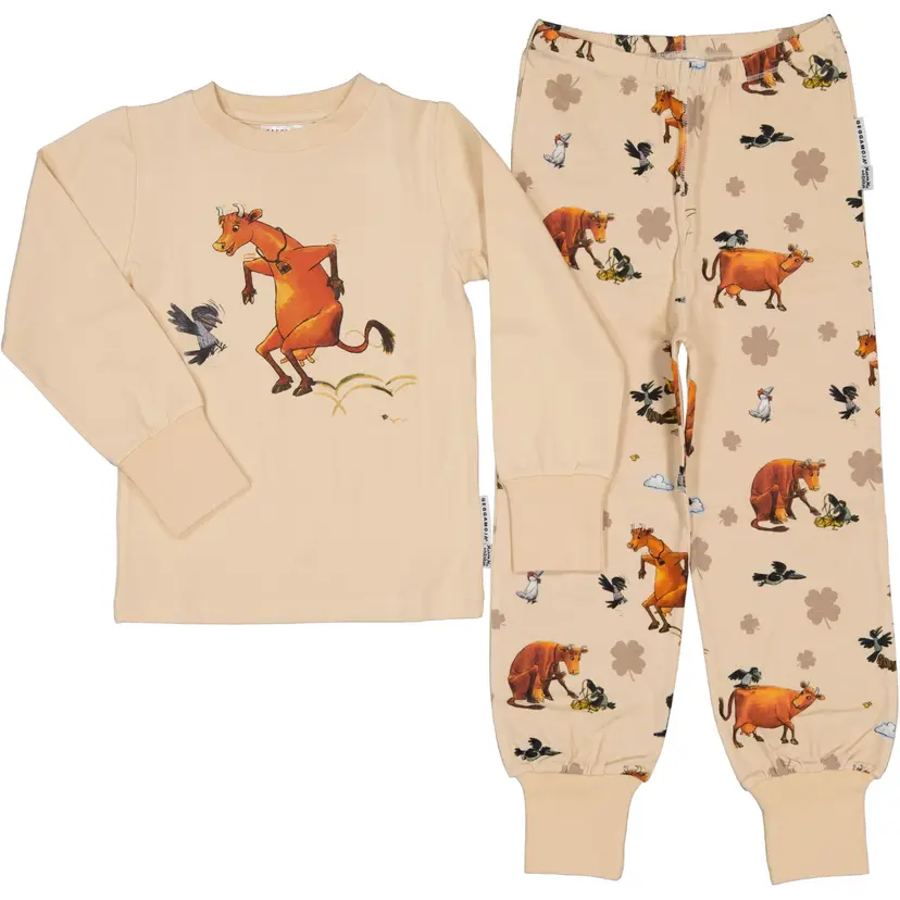 Geggamoja Pyjamas Tvådelad Mamma Mu och Kråkan Beige - 122/128