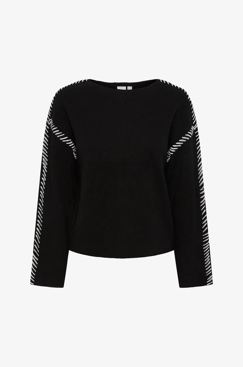 Y.A.S Genser yasStitcha LS Knit Pullover S - Svart
