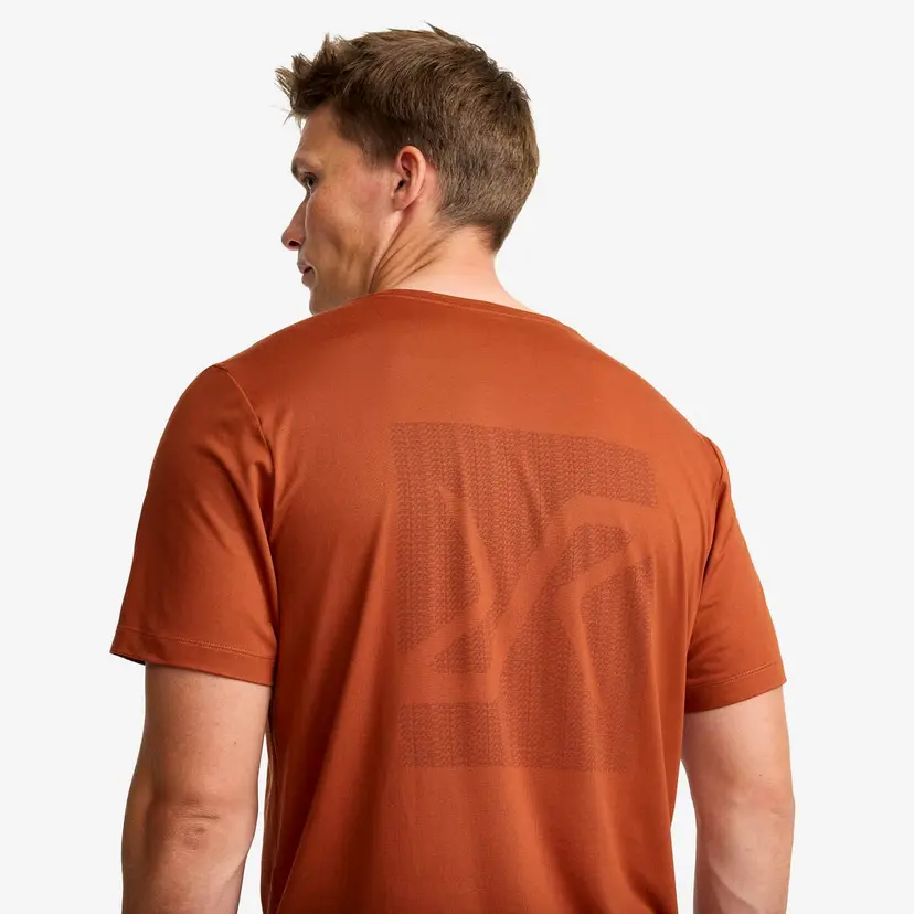 RevolutionRace Mission Graphic Logo T-shirt Herre Rusty Orange