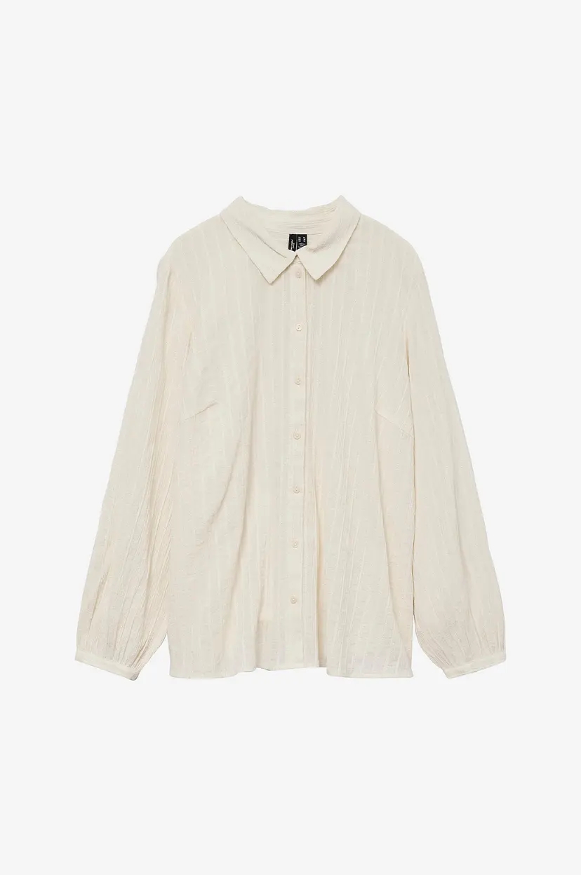 Vero Moda Curve Skjorte vmcFloretta L/S - Beige