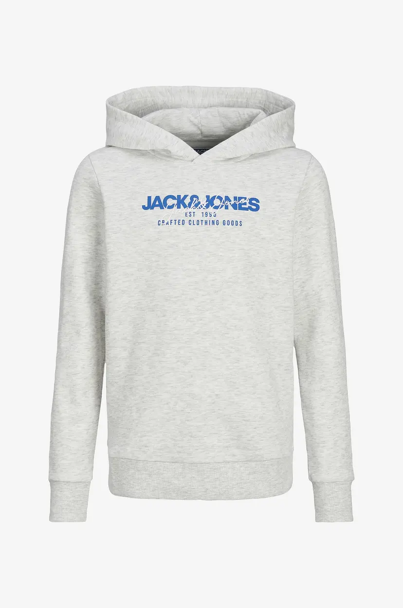 Jack & Jones Junior Collegegenser jjAlvis Sweat Hood Jnr - Grå