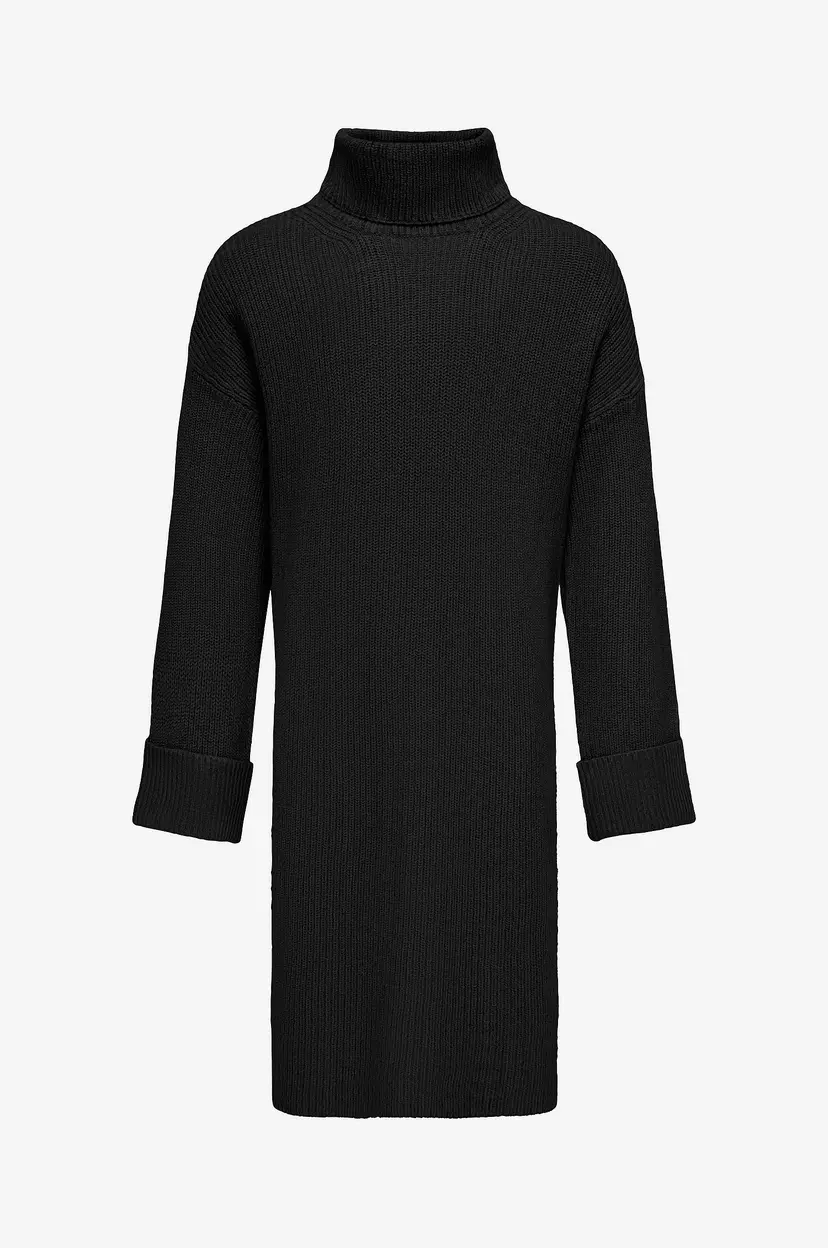 Kids Only Kjole kogAnne LS Rollneck Knt - Svart
