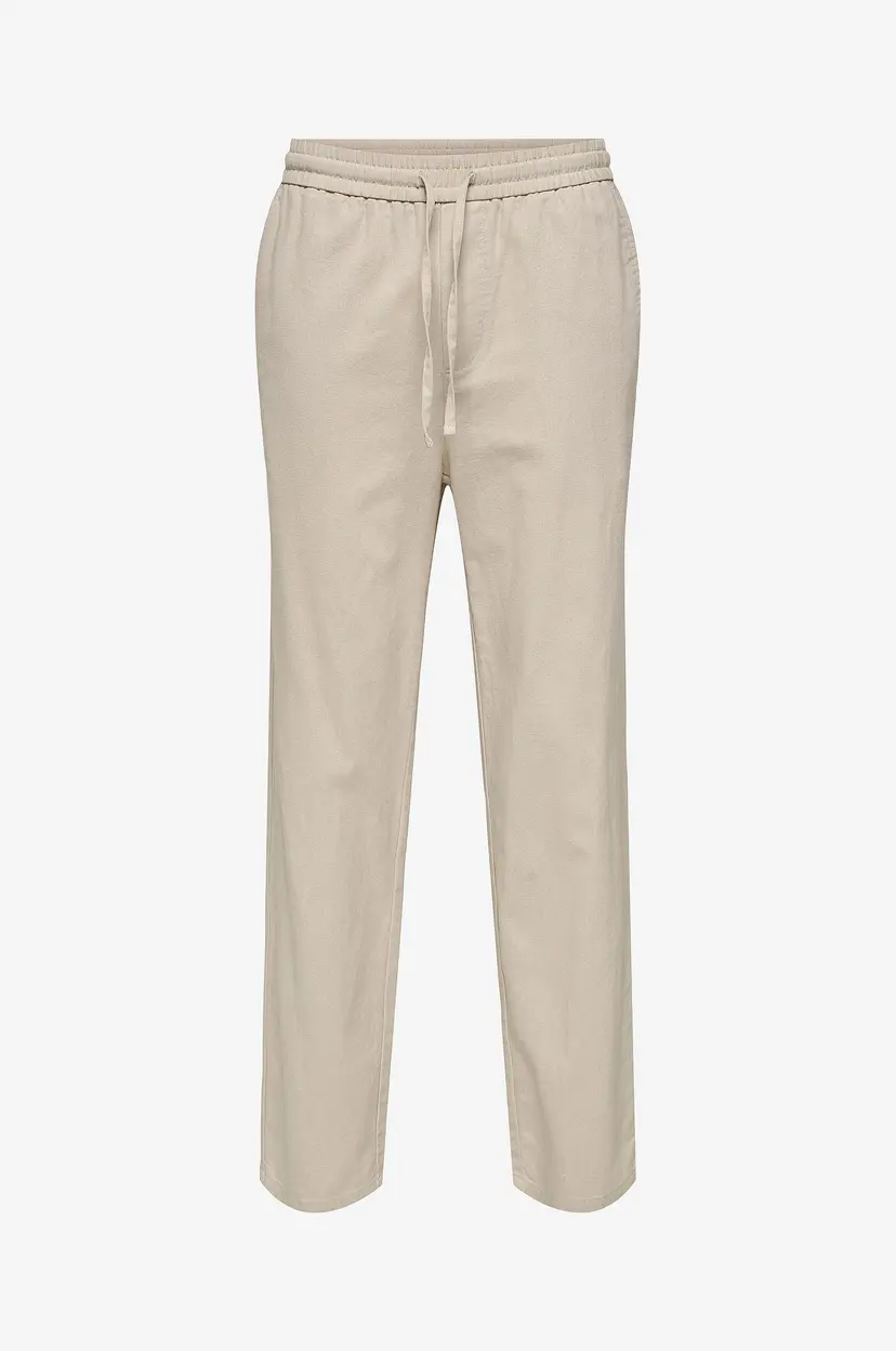 Only & Sons Bukser onsSinus Loose 0007 Cot Lin Pant - Grå