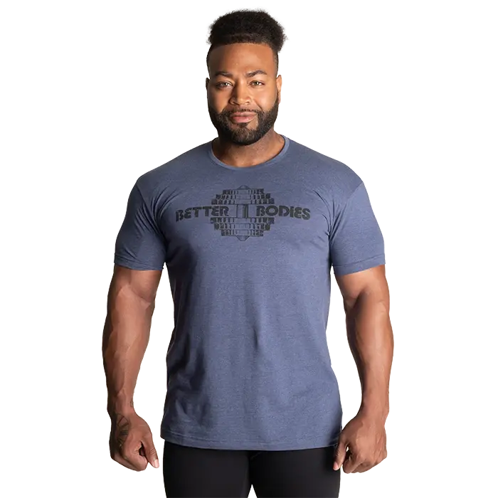 Better Bodies Recruit Tee, Sky Blue Melange