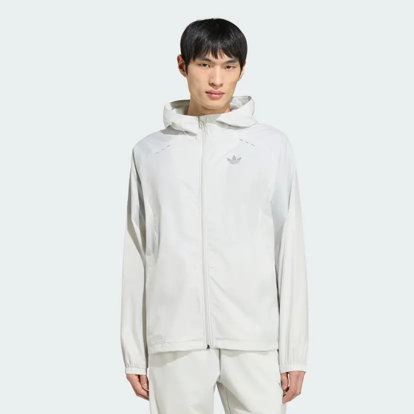 Adidas TECH TREFOIL ESSENTIALS HOODED FULL ZIP TRENINGSOVERDEL