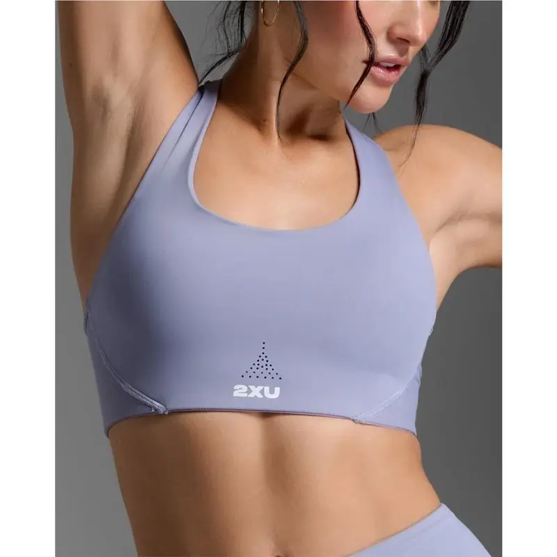 2XU 2XU Aero Mesh Medium Impact Bra Digital Lilac/White Reflective
