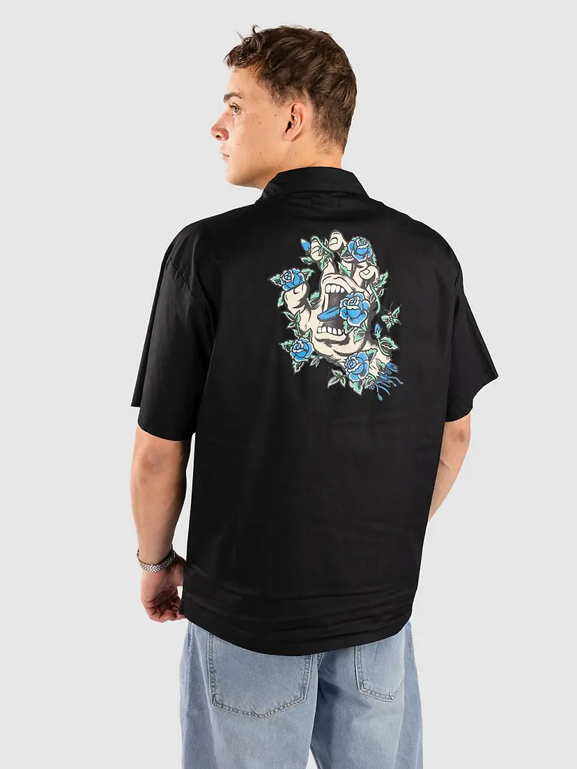 Santa Cruz Santa Cruz Screaming Rose Flash Skjorte svart