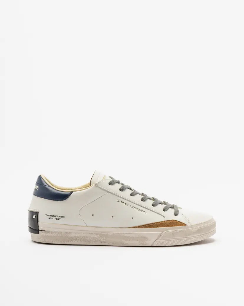 Crime London Crime London Distressed 2.0 White Sneakers