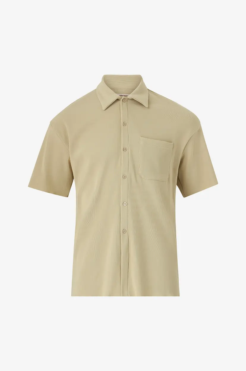 Jack & Jones Skjorte jorMykonos Plisse Resort SS Shirt - Beige
