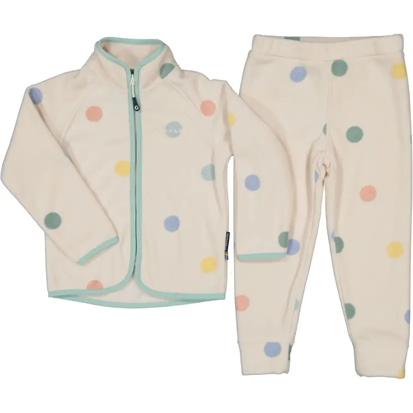 Geggamoja Fleeceset Dots Mint - 134/140