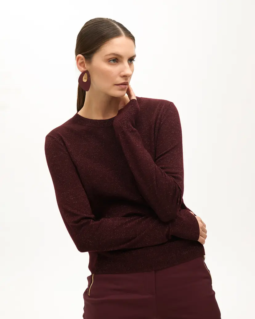 Maite by Lola Maite by Lola MF2511020 Burgundy Knitted sweatshirt