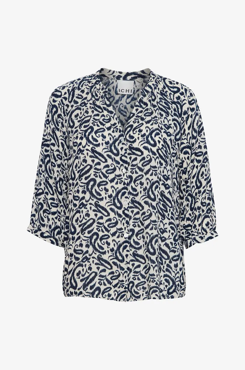 Ichi Bluse ihMarrakech Aop SH5 - Blå