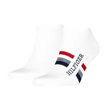 Tommy Hilfiger Tommy Hilfiger Strømper 2P Men Tab Sneaker Socks Hvit Str 43/46 Herre
