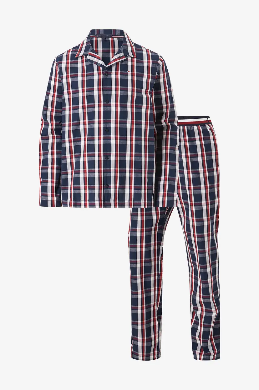 Tommy Hilfiger Pyjamas LS Woven Pyj Set - Blå