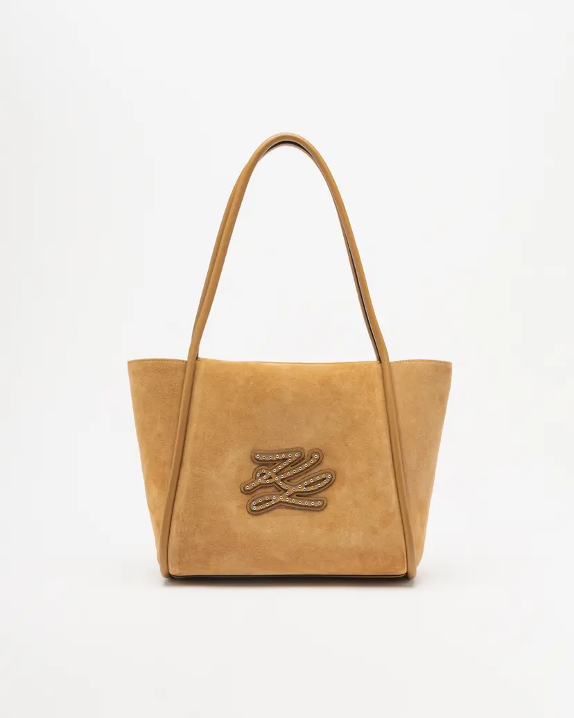 Karl Lagerfeld Karl Lagerfeld K/AUTOGRAPH PATCH M Z TOTE SUEDE Camel Tote bag