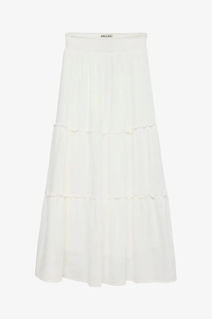 Vero Moda Skjørt awKeeley HW Long Skirt - Hvit
