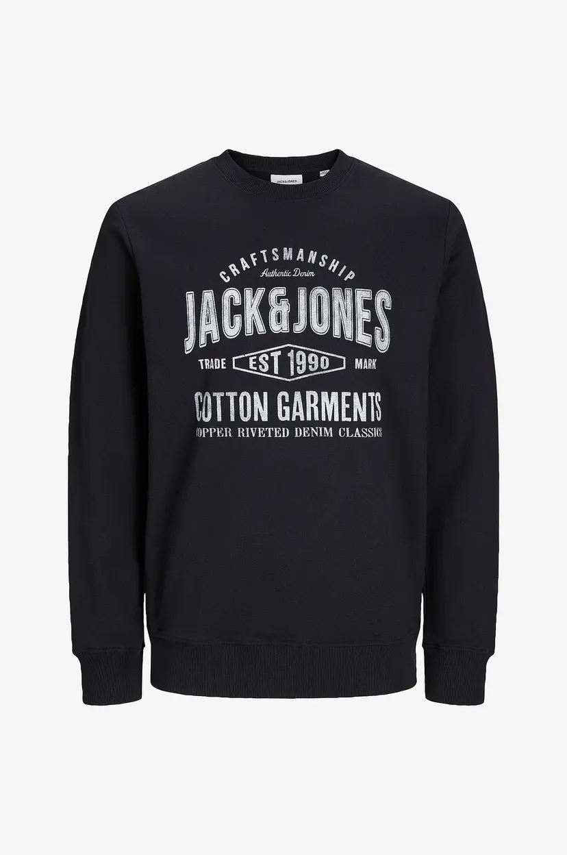 Jack & Jones Junior Collegegenser jjjEans Sweat O-neck Jnr - Svart