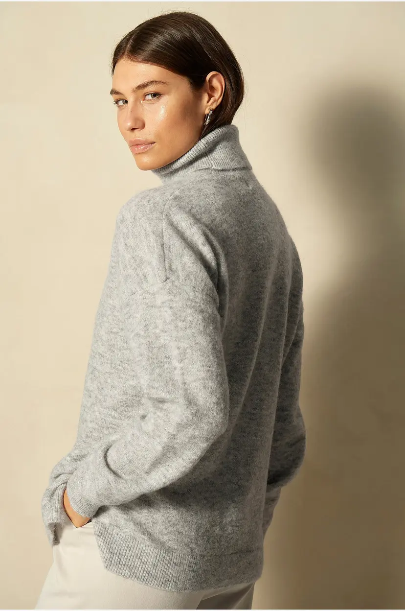 Ellos Collection Genser Della Premium i mohairblanding - Grå