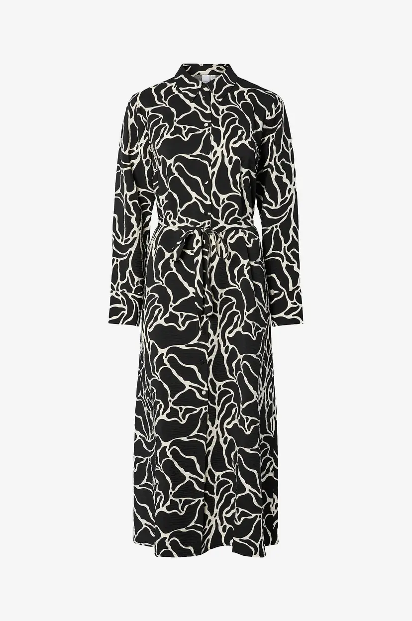 Y.A.S Kjole Yaskaya LS Long Shirt Dress S. Noos - Svart