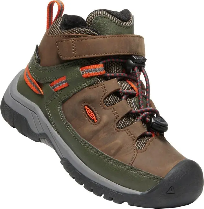 Keen Footwear Keen Footwear Kids Targhee Mid Waterproof Dark Earth/Forest Night