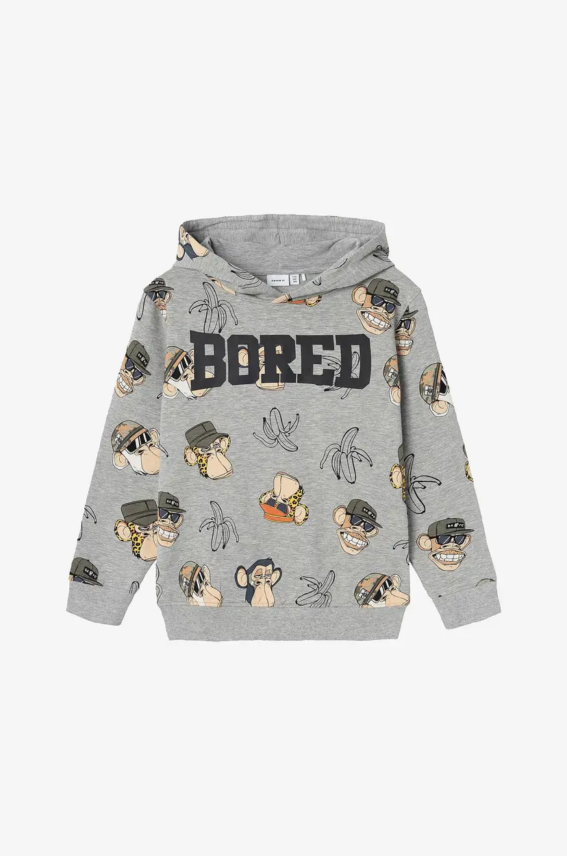 NAME IT Hettegenser nkmAdonis Boredofd Nreg Sweat - Grå