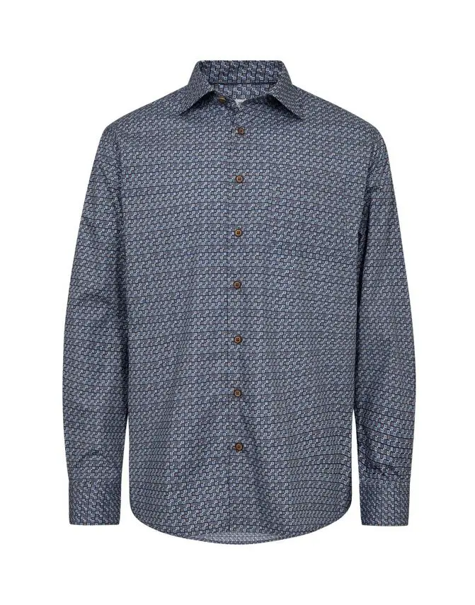 Black Blue Shirt l/s regular fit