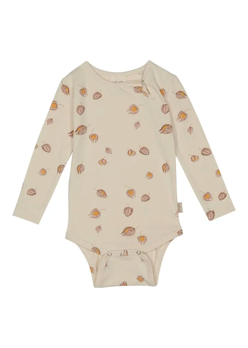 Petit Piao Petit Piao Printed LS Modal Body, Pineapple Cherry (56 / 1-2 mnd)