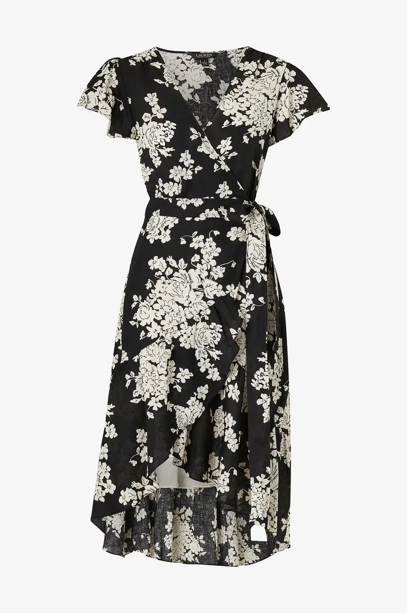 Lauren Ralph Lauren Kjole i lin Day Dress - Flerfarget