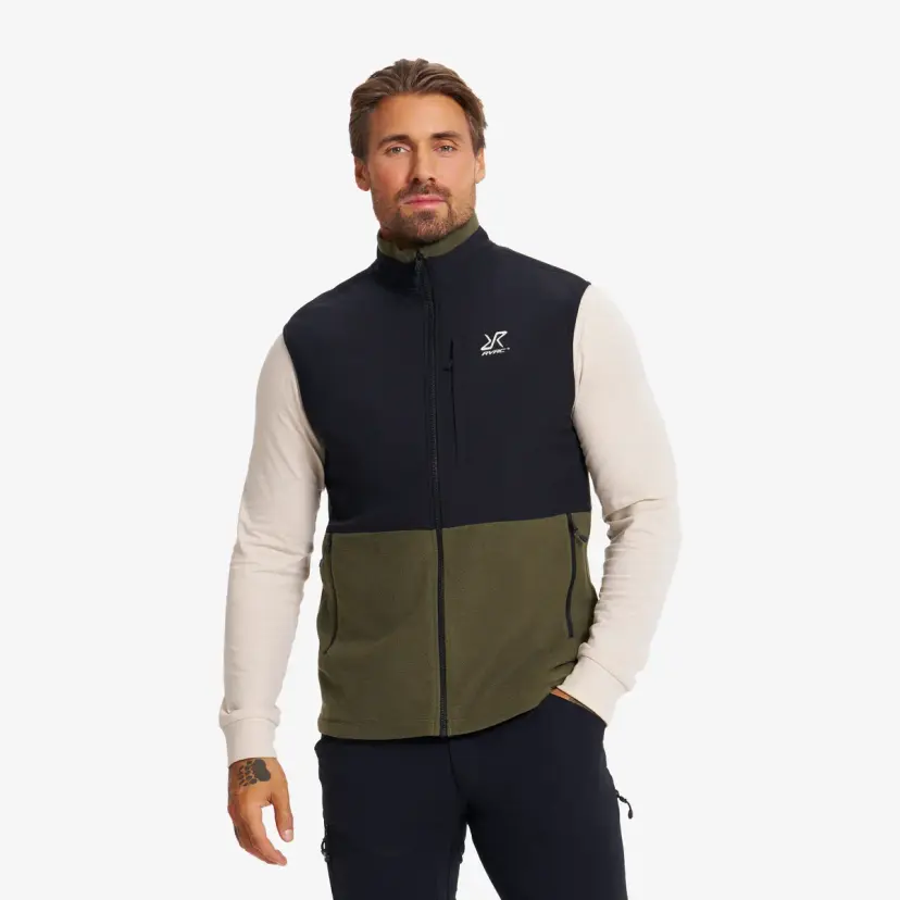 RevolutionRace River Hybrid Fleece Vest Herre Grape Leaf