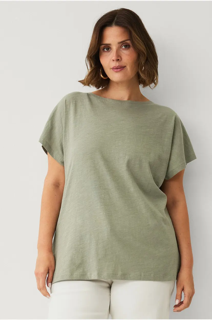 Ellos Plus collection Topp med kort erme - Grønn