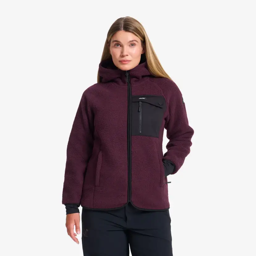 RevolutionRace Sherpa Hoodie Dame Winetasting