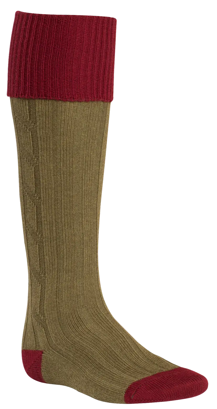 Alan Paine Alan Paine M's Shooting Sock Bordeaux/Olive