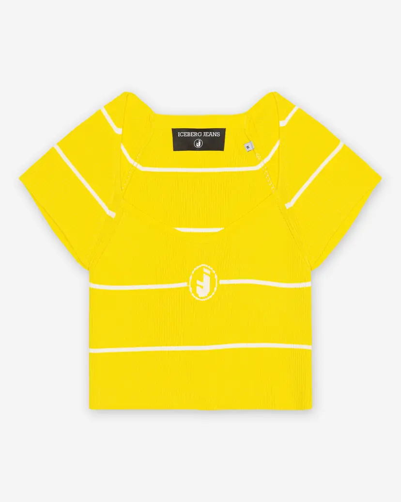 Iceberg Jeans Iceberg Jeans 1M Top Maglia Yellow T-shirt