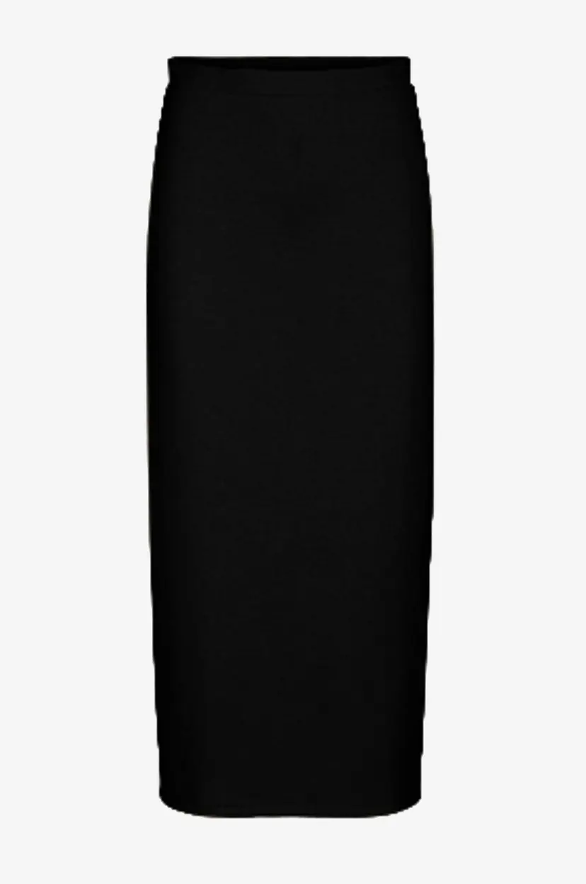 Vila Skjørt viSandy HW Midi Skirt - Svart